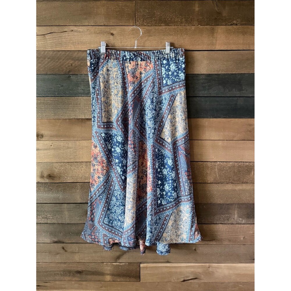 Westport Patchwork Floral Midi Skirt Boho Cottagecore Prairie Flowy